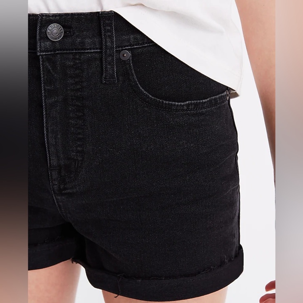 Madewell. Black jean shorts. Sz 30. High rise. Like new.
